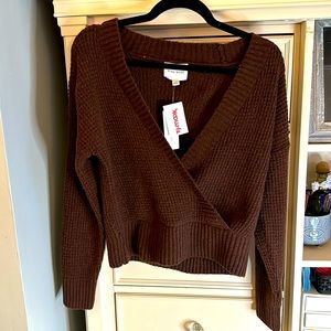Chestnut Brown V neck Sweater
